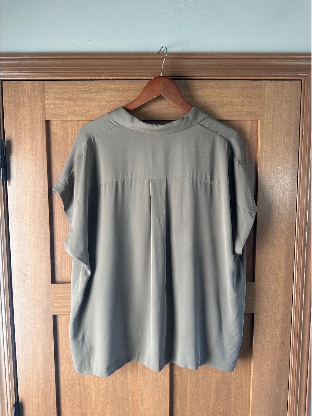 LAFAYETTE 148 New York 100% Organic Silk Georgette Notch Collar Blouse Women XL - Picture 6 of 11